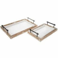 Coupon โญ Discount ๐ Deals โญ Best Sale ๐ Rustic Wood Tray Set ๐ ๐ฅฐ ๐ โญ