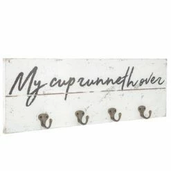 Best Pirce ๐ Wholesale ๐ Top 10 ๐งจ Best Pirce ๐งจ My Cup Runneth Over Wood Wall Decor With Hooks ๐ฏ โ ๐ฏ ๐