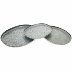 Discount ๐ Coupon ๐ Top 10 ๐คฉ Wholesale ๐ Fluted Oval Galvanized Metal Tray Set ๐คฉ โ ๐ ๐