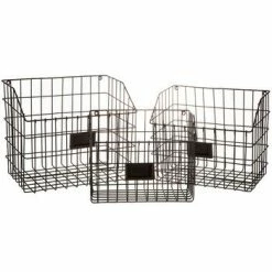 Cheap 🎁 Best Pirce 😀 Hot Sale ❤️ Cheap 🔥 Black Metal Wall Basket Set 🔥 🛒 😀 😀