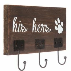 Best deal ๐ Best deal ๐ Outlet โ๏ธ Hot Sale ๐ His Hers Paw Print Wood Wall Decor With Hooks ๐ โญ ๐ ๐