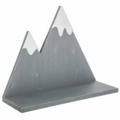 Buy π₯° Deals π New π New π Gray & White Mountains Wood Wall Shelf 𧨠π 𧨠βοΈ