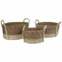 Cheapest โจ New ๐ฅ Coupon ๐ฏ Budget โจ Natural & Brown Round Woven Basket Set โจ ๐ โค๏ธ โค๏ธ