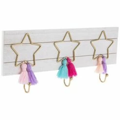 Wholesale 🤩 Wholesale ❤️ Deals ⌛ Flash Sale 🔥 Stars & Tassels Wood Wall Decor With Hooks 😉 ✔️ 🤩 🔔