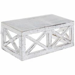 Best reviews of 🧨 Budget 🤩 Outlet 🎉 Deals 🔔 White Distressed Criss-Cross Wood Wall Shelf 😉 👍 🎁 🔔